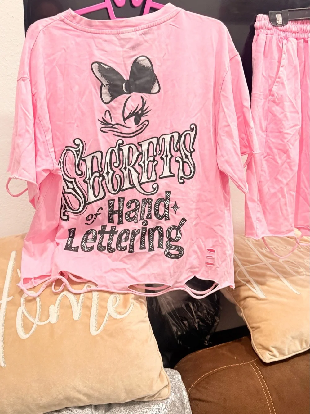 Kids Pink Character Pajama Set - Brand Unspecified